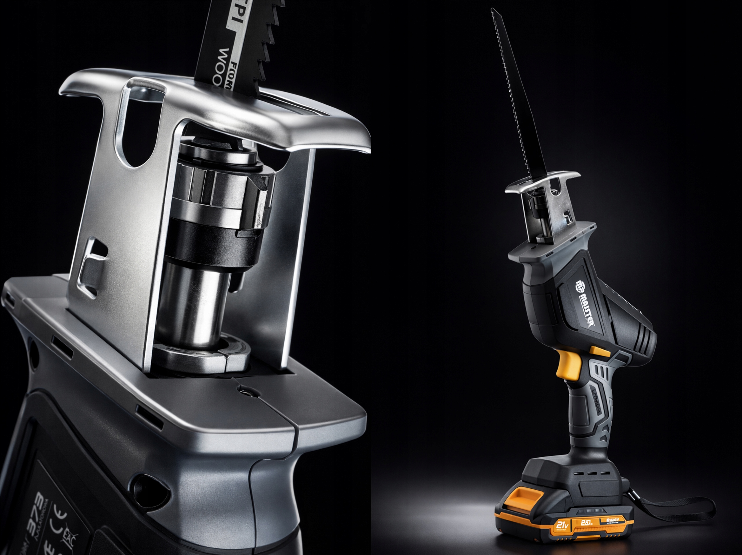 Piła szablasta i zbliżenie na system Quick Lock 